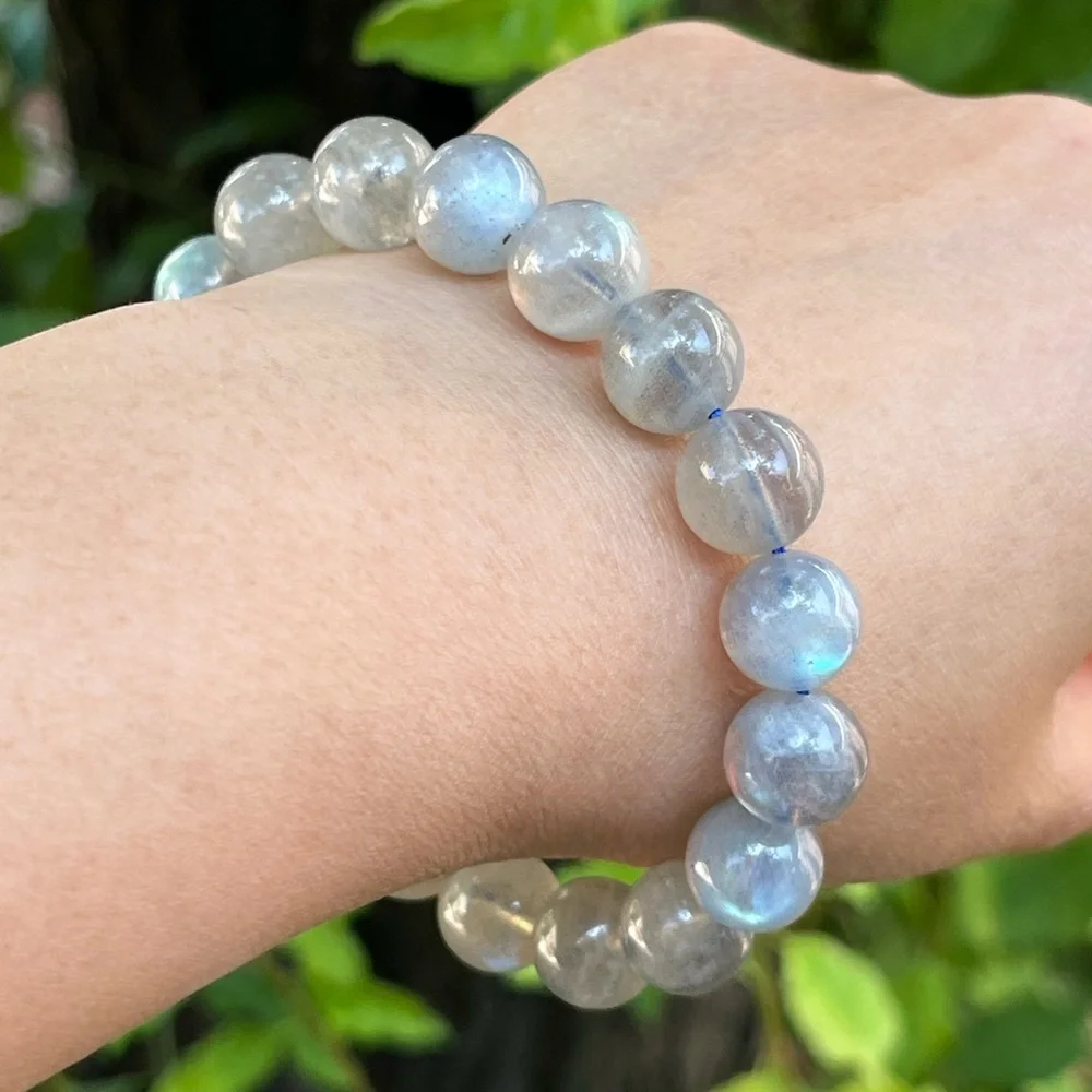 11mm stretchable high quality labradorite‎ bracelet